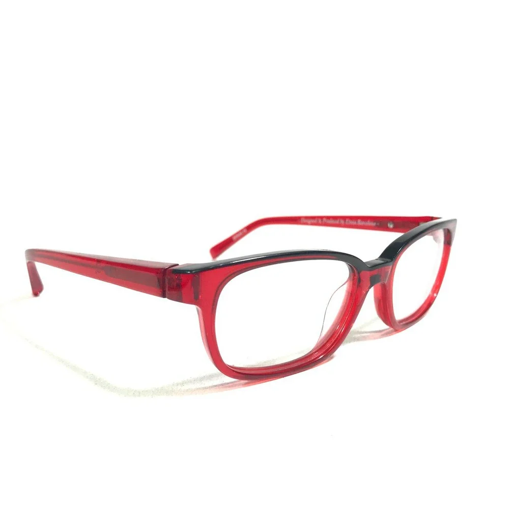Etnia Barcelona Petite Eyeglasses Frames MELMAC BKRD Black Clear Red 48-15-125